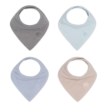 Stormy Muslin Bandana Bibs Set (4-Pack) by Parker Baby Co.