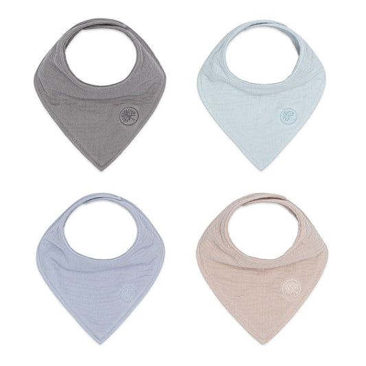Stormy Muslin Bandana Bibs Set (4-Pack) by Parker Baby Co.