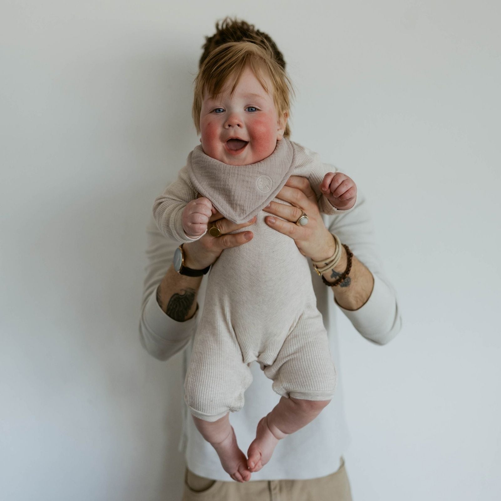 Stormy Muslin Bandana Bibs Set (4-Pack) by Parker Baby Co., product view 7