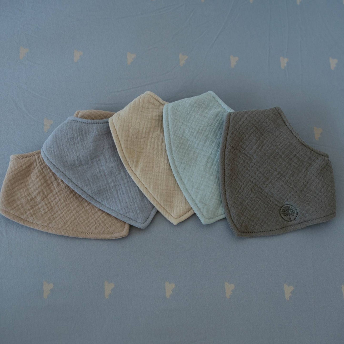 Stormy Muslin Bandana Bibs Set (4-Pack) by Parker Baby Co., product view 2