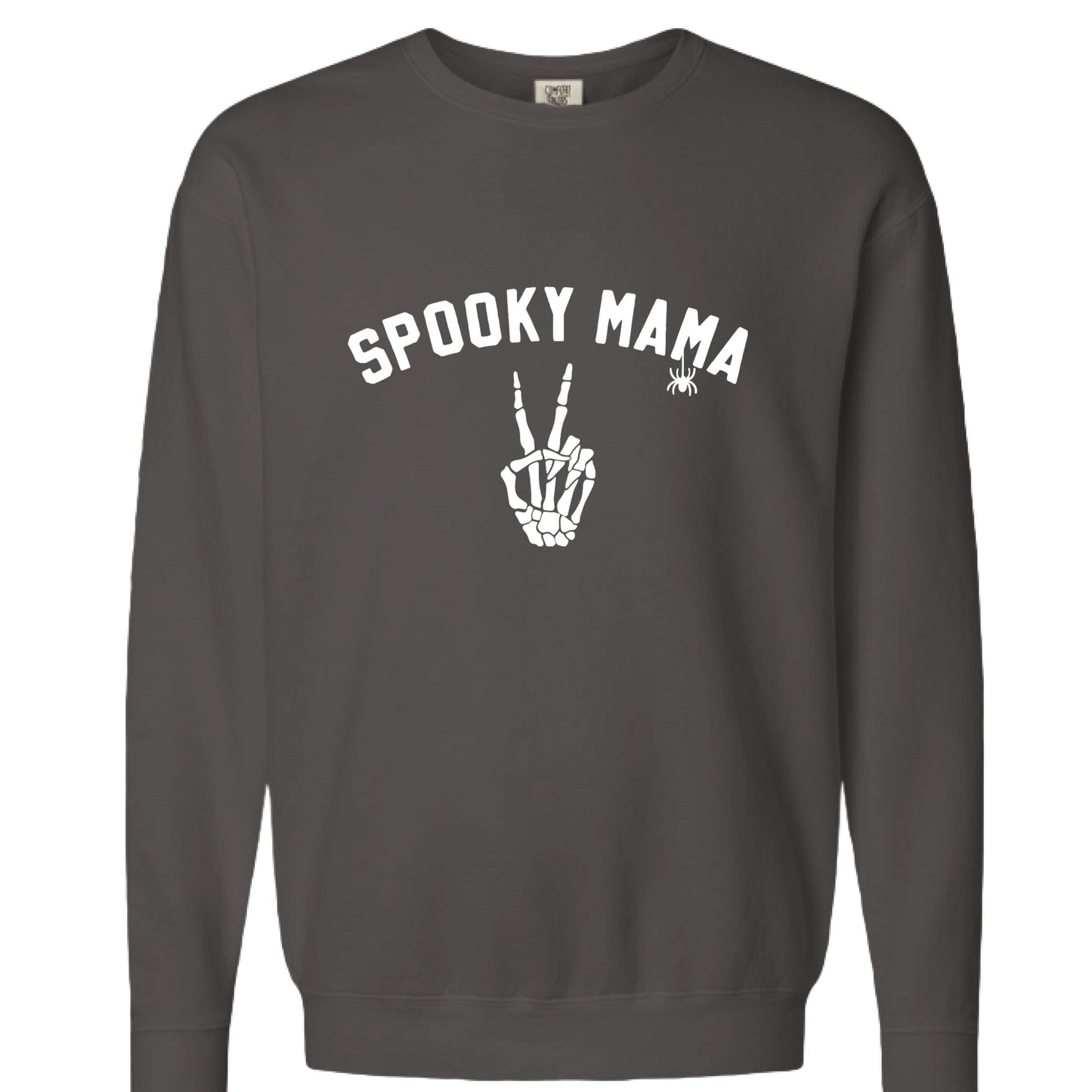 Womens 'Spooky Mama' Comfort Colors Crewneck Sweatshirt by Little Joy Co., product view 4