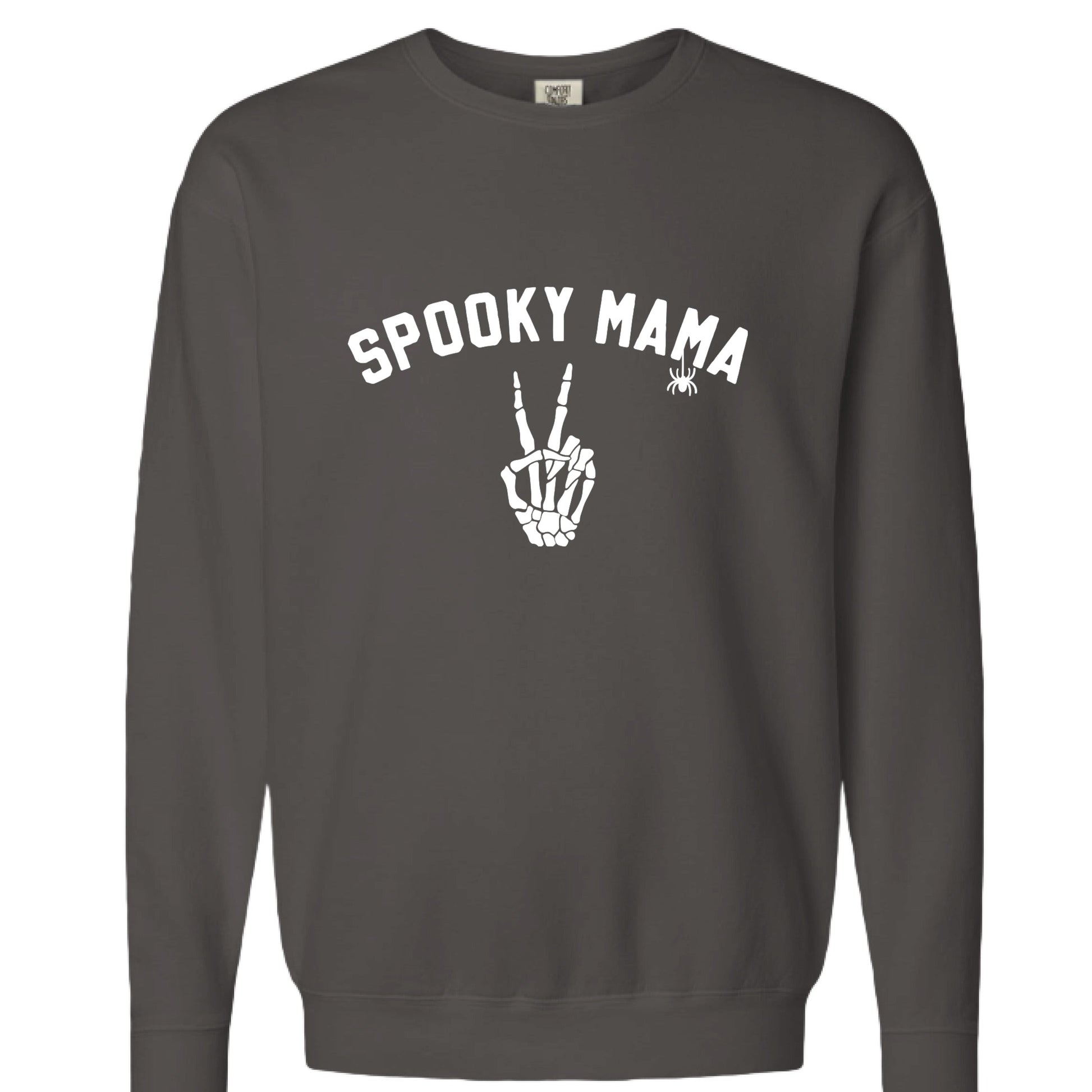 Womens 'Spooky Mama' Comfort Colors Crewneck Sweatshirt by Little Joy Co., product view 4
