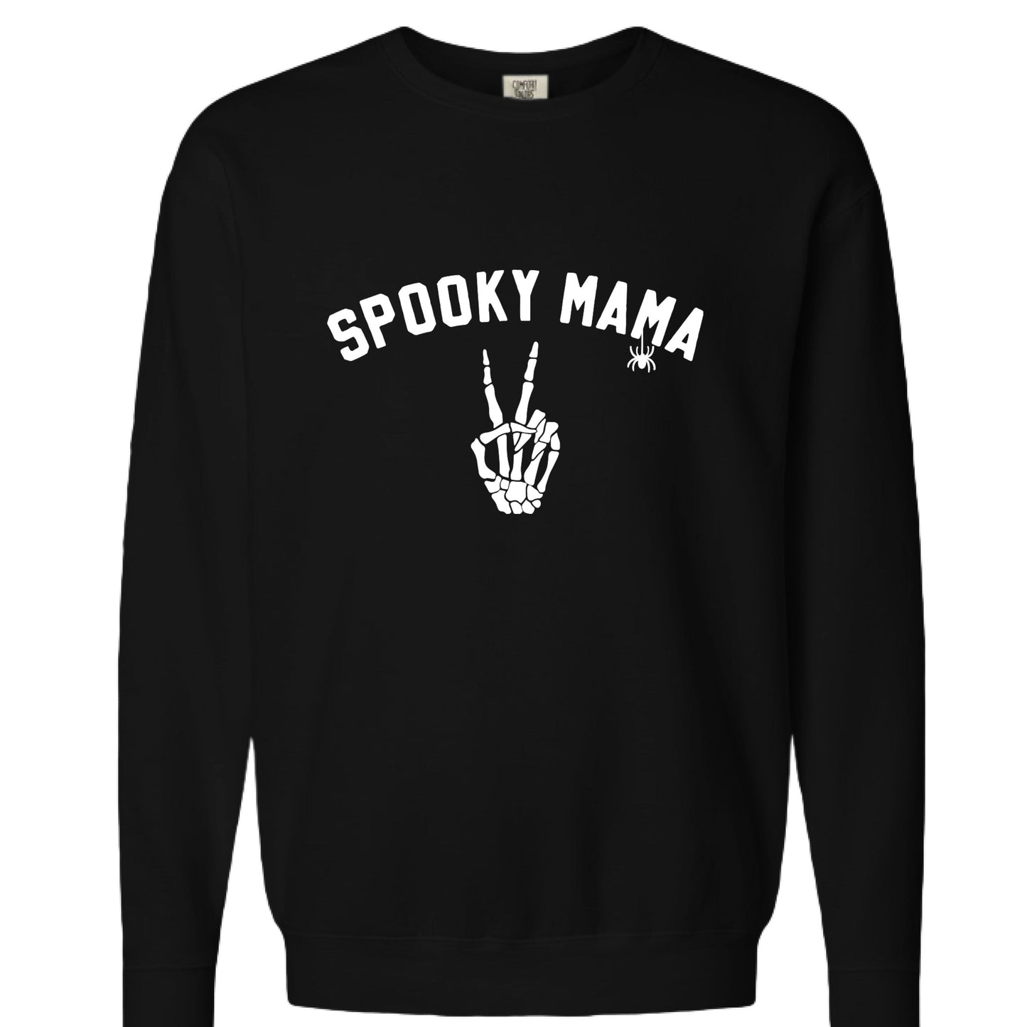 Womens 'Spooky Mama' Comfort Colors Crewneck Sweatshirt by Little Joy Co., product view 3