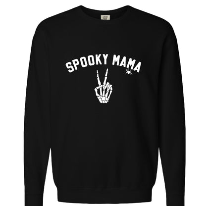 Womens 'Spooky Mama' Comfort Colors Crewneck Sweatshirt by Little Joy Co., product view 3