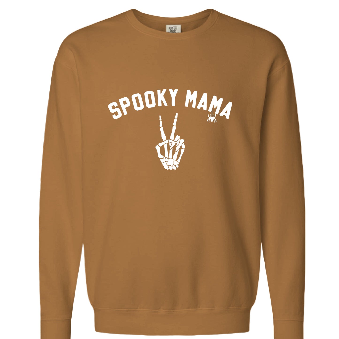 Womens 'Spooky Mama' Comfort Colors Crewneck Sweatshirt by Little Joy Co., product view 5