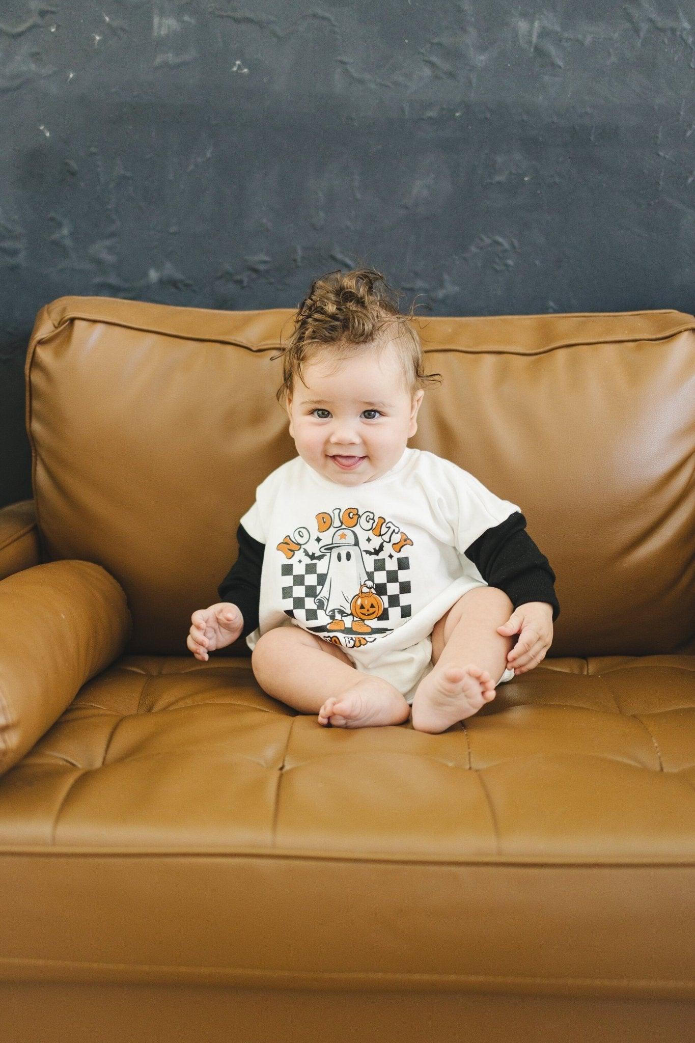 No Diggity Bout to Bag It Up Sweatshirt Romper by Little Joy Co., product view 4