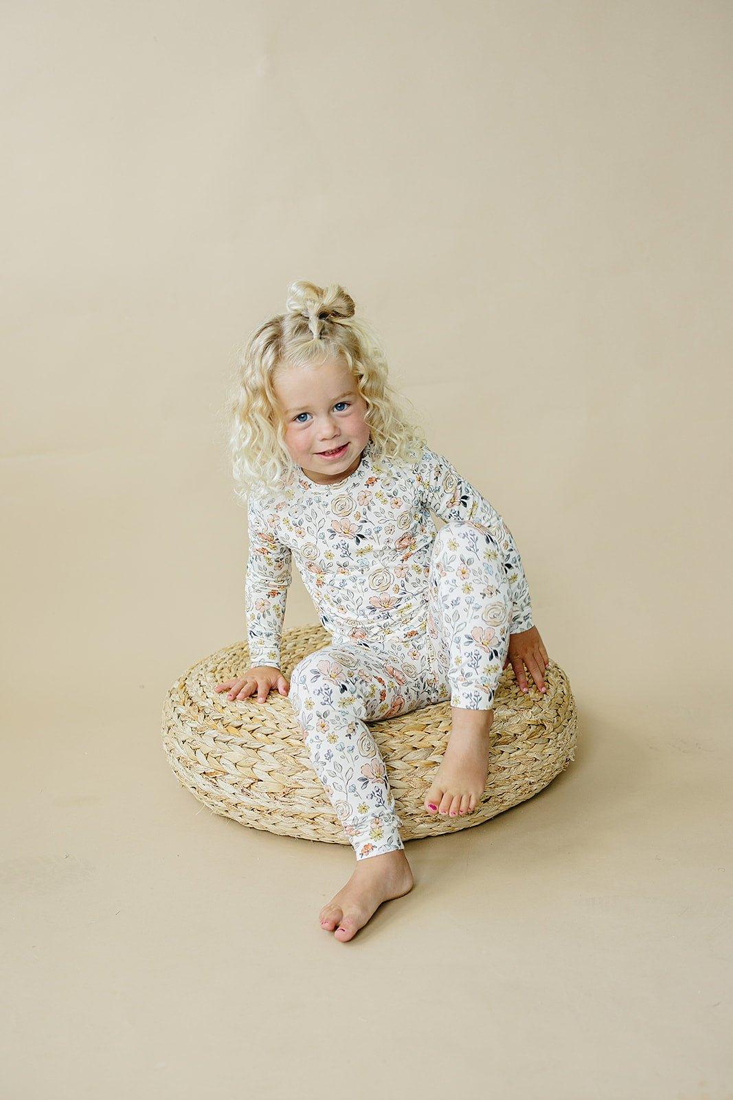 Pastel Petals 2pc Modal Pajamas by Little Joy Co., product view 5
