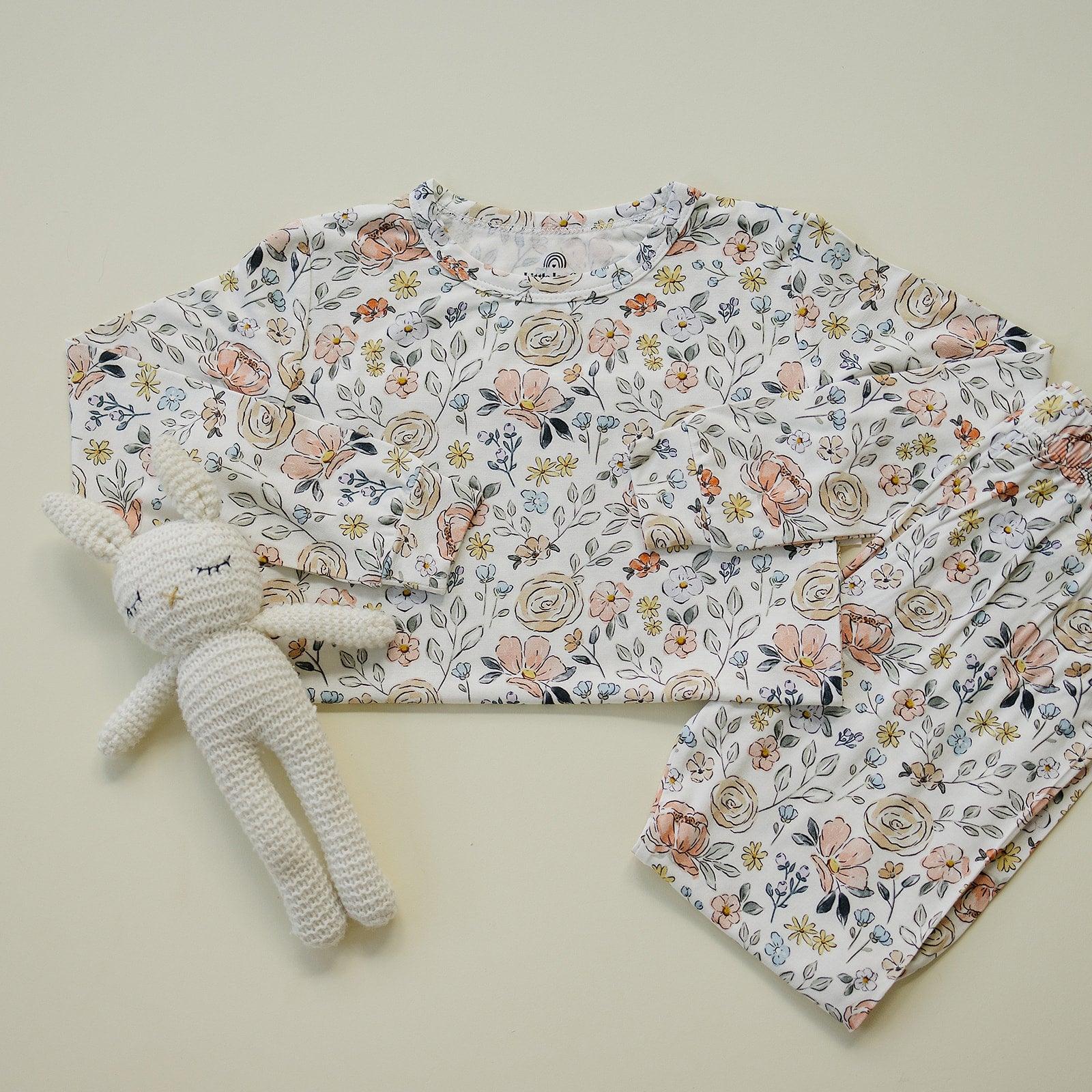 Pastel Petals 2pc Modal Pajamas by Little Joy Co., product view 12