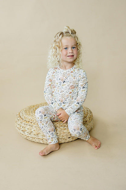 Pastel Petals 2pc Modal Pajamas by Little Joy Co., product view 4