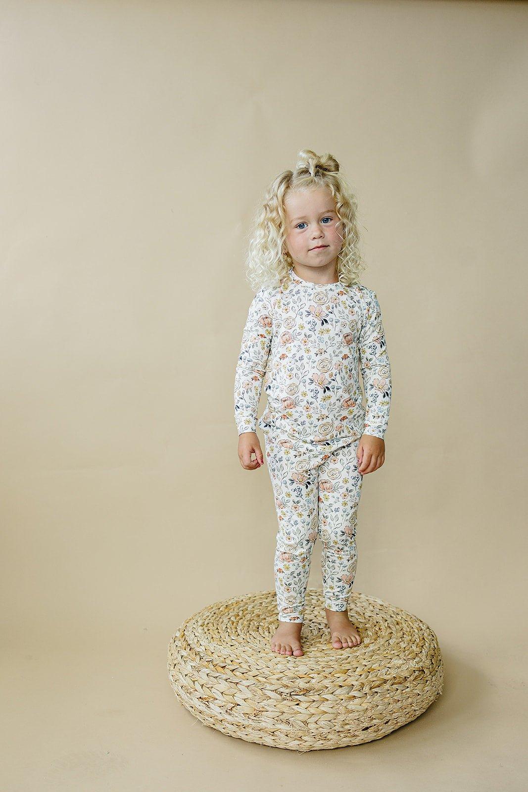 Pastel Petals 2pc Modal Pajamas by Little Joy Co., product view 9