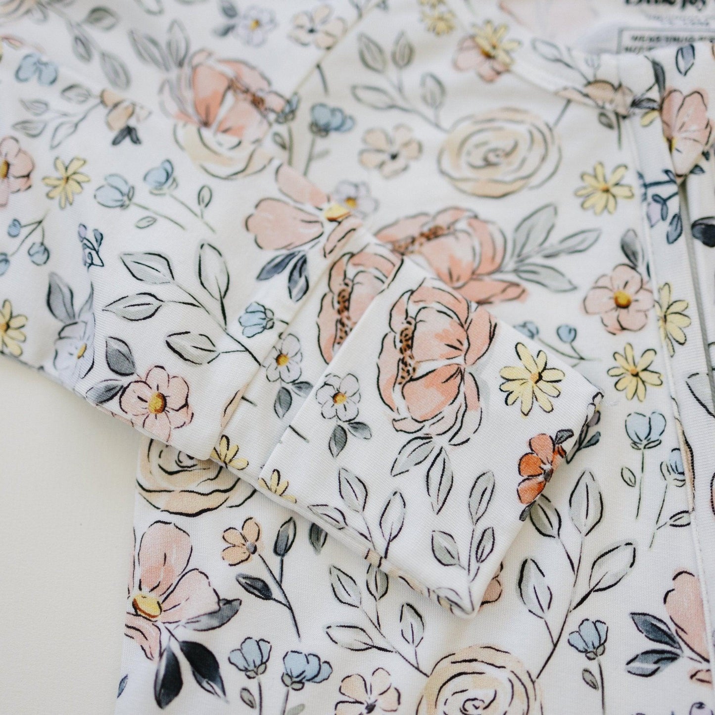 Pastel Petals Modal Zippy Romper by Little Joy Co., product view 8