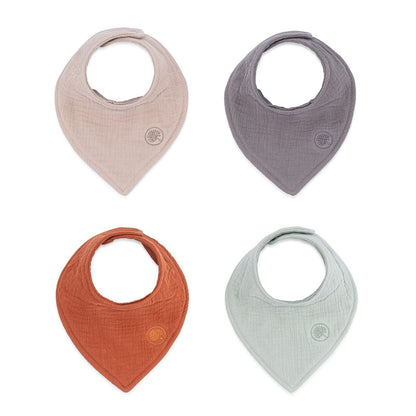 Pebble Muslin Bandana Bibs Set (4-Pack) by Parker Baby Co.