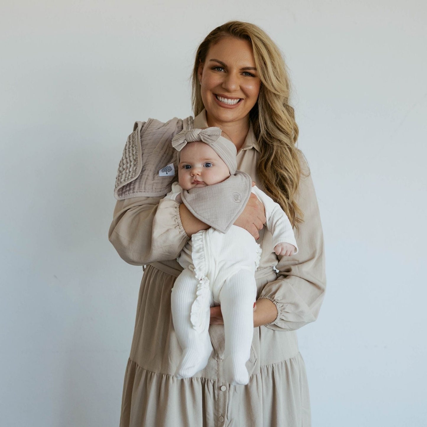 Pebble Muslin Bandana Bibs Set (4-Pack) by Parker Baby Co., product view 11