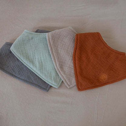 Pebble Muslin Bandana Bibs Set (4-Pack) by Parker Baby Co., product view 4
