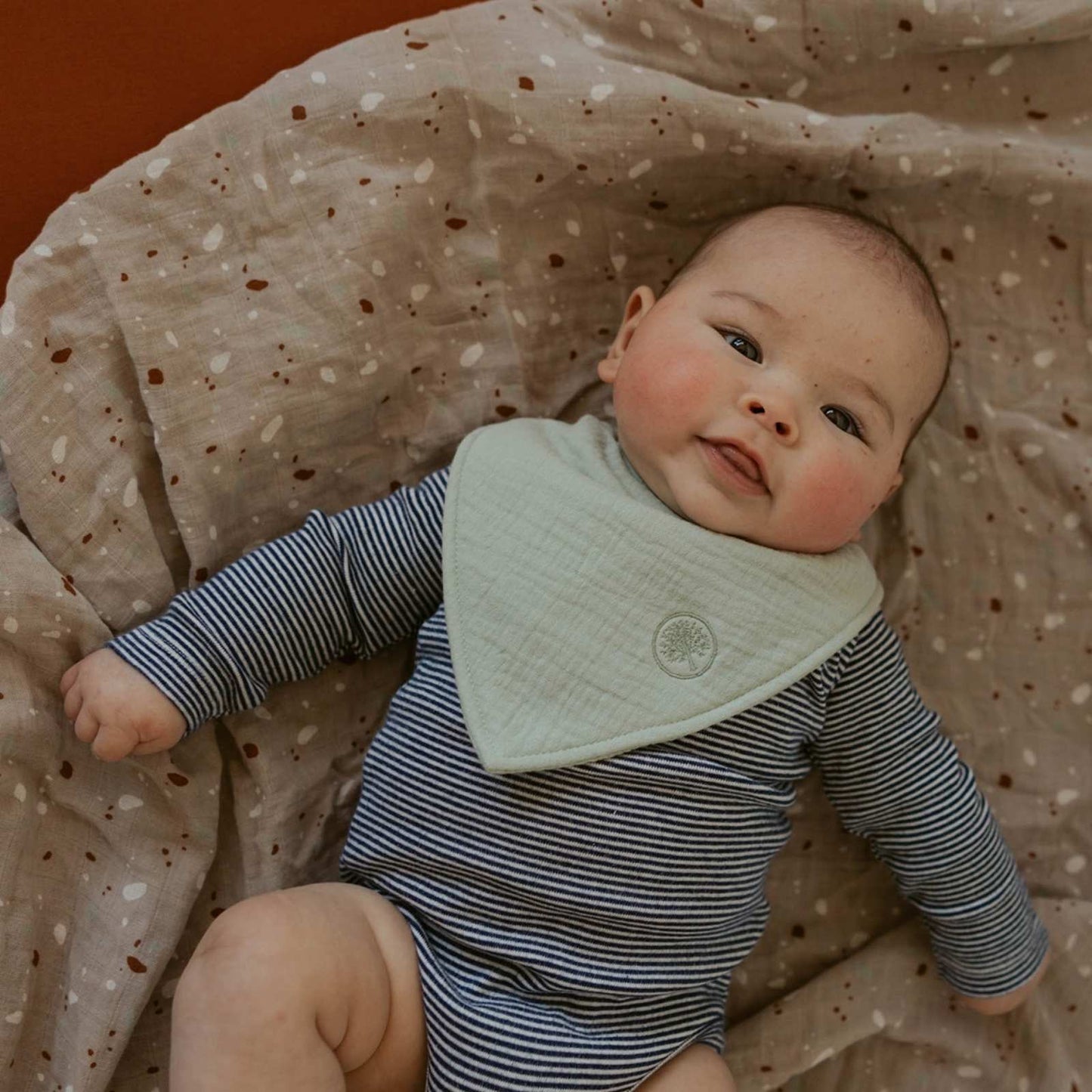 Pebble Muslin Bandana Bibs Set (4-Pack) by Parker Baby Co., product view 8