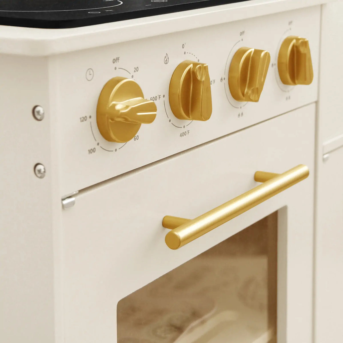 Tiny Land Iconic Wooden Play Kitchen – Cream, Ages 3+