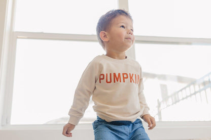 Pumpkin Organic Cotton Crewneck Sweatshirt by Little Joy Co., product view 3