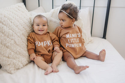 Pumpkin Sweatshirt or Sweatshirt Romper - Cream or Orange by Little Joy Co., product view 12