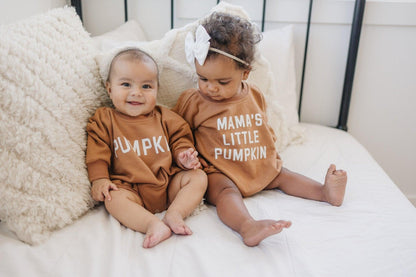 Pumpkin Sweatshirt or Sweatshirt Romper - Cream or Orange by Little Joy Co., product view 11