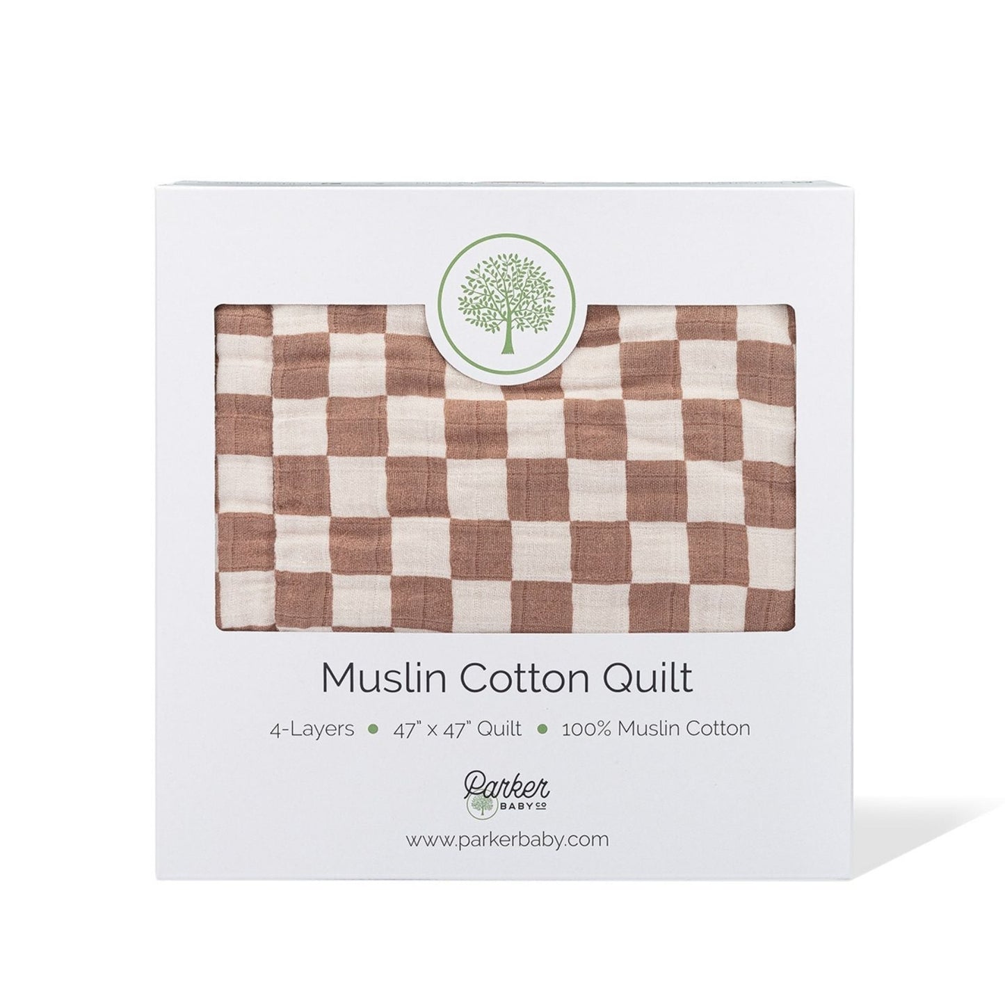 Rosewood Checker Quilt by Parker Baby Co., product view 12