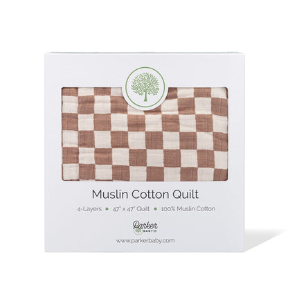 Rosewood Checker Quilt by Parker Baby Co., product view 12
