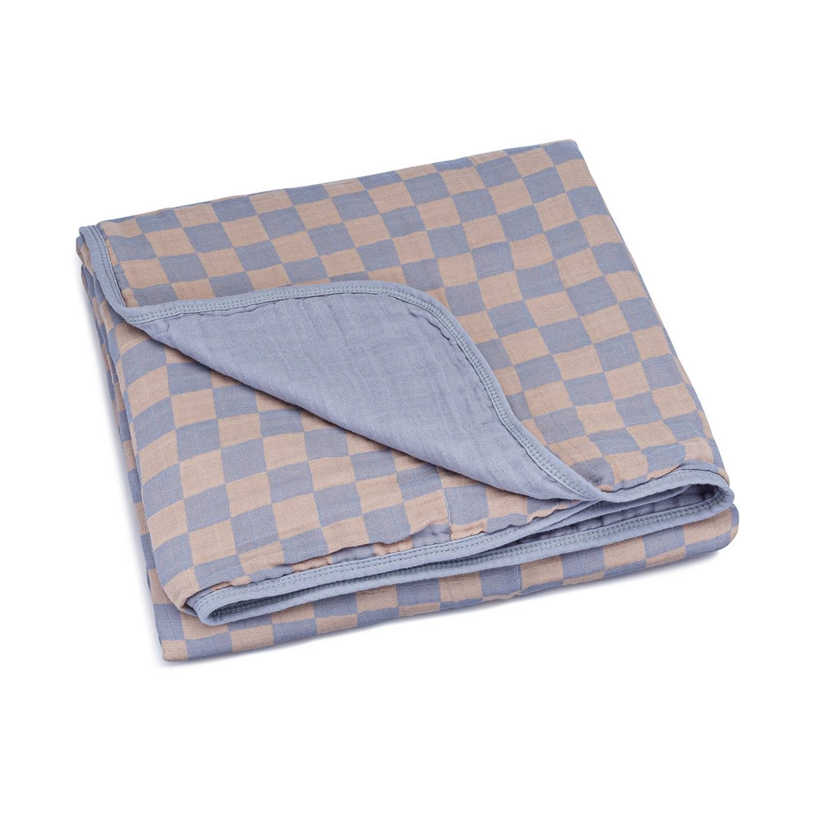 Stormy Blue Checker Quilt by Parker Baby Co.