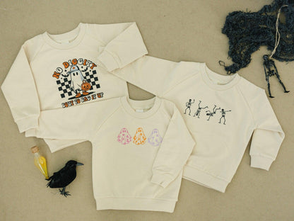 Retro Daisy Ghosts Organic Cotton Crewneck by Little Joy Co., product view 4