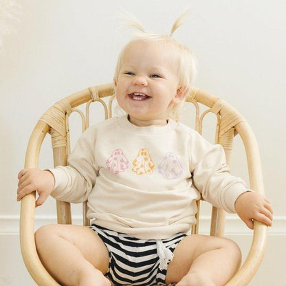 Retro Daisy Ghosts Organic Cotton Crewneck by Little Joy Co.