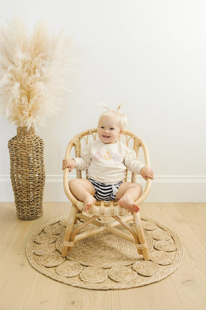 Retro Daisy Ghosts Organic Cotton Crewneck by Little Joy Co., product view 3