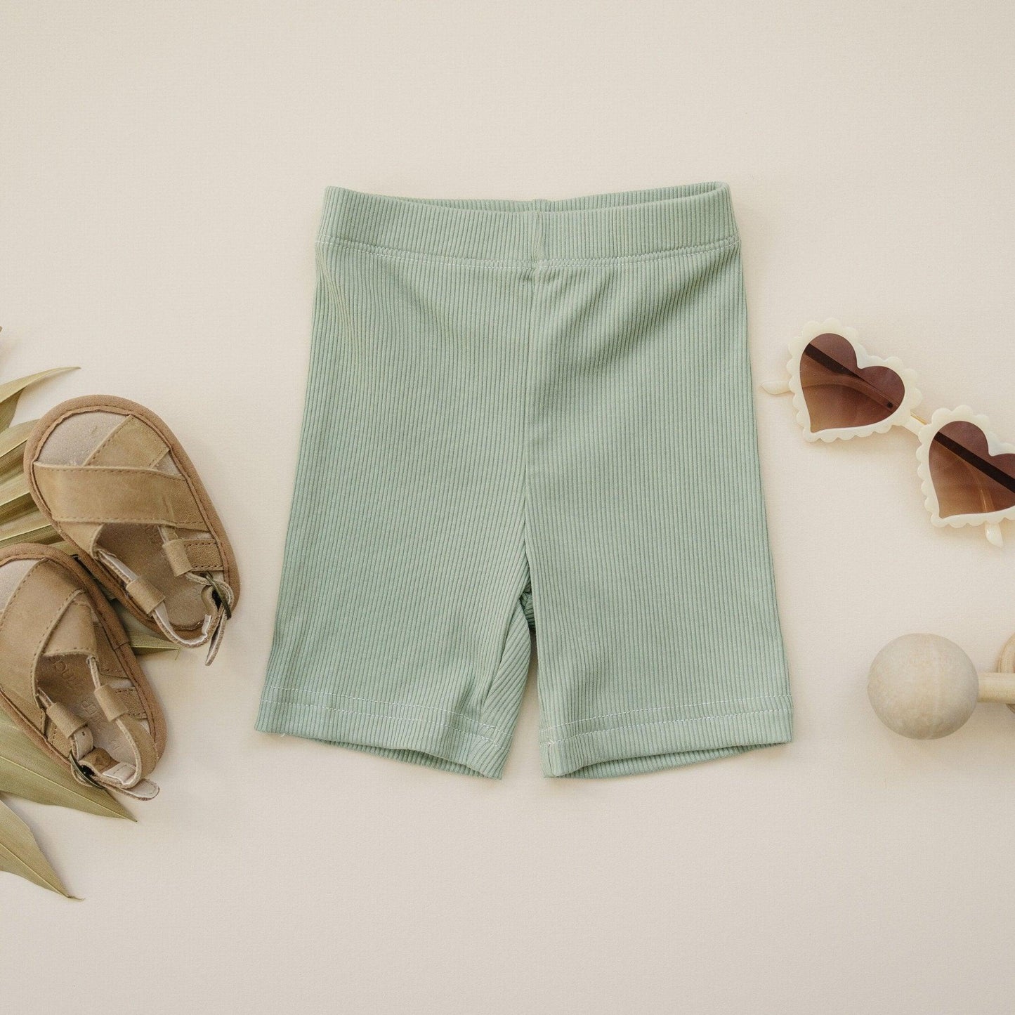 Ribbed Bamboo Bike Shorts by Little Joy Co., product view 5