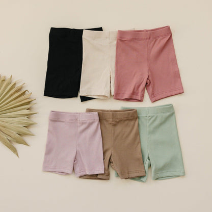 Ribbed Bamboo Bike Shorts by Little Joy Co.