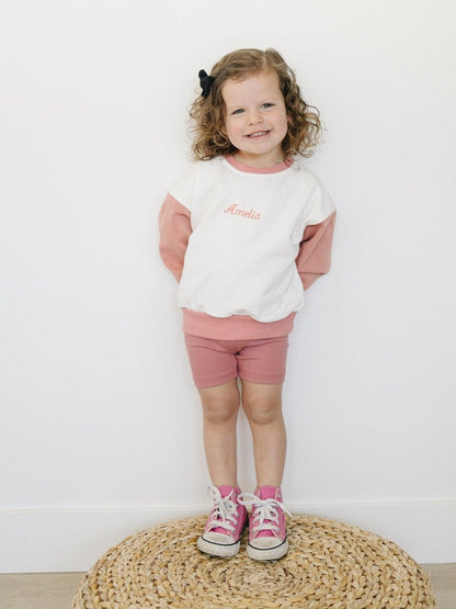 Ribbed Bamboo Bike Shorts by Little Joy Co., product view 2