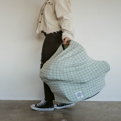 Multi-use Cover, Sage Windowpane by Parker Baby Co., product view 2