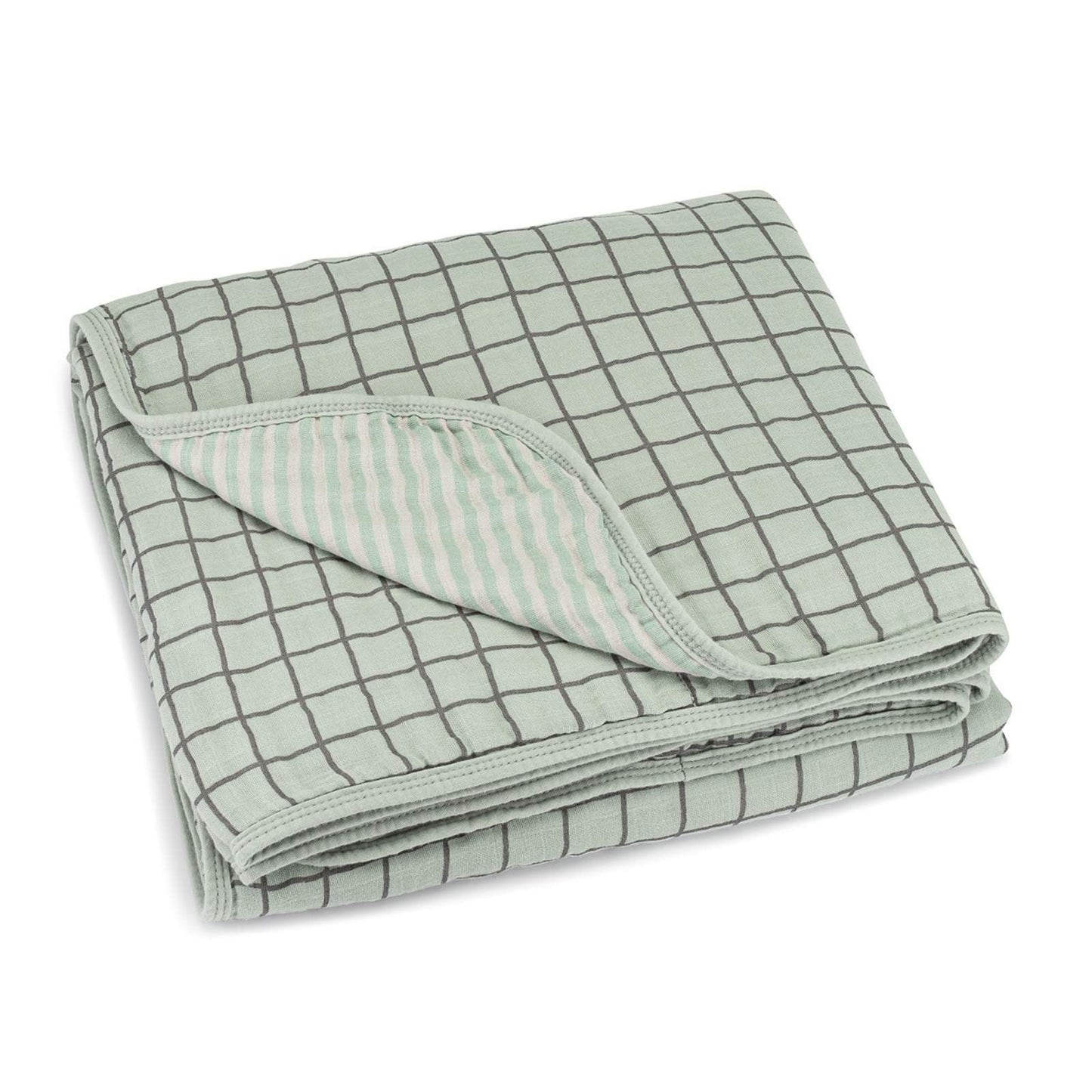 Sage Windowpane Quilt by Parker Baby Co.