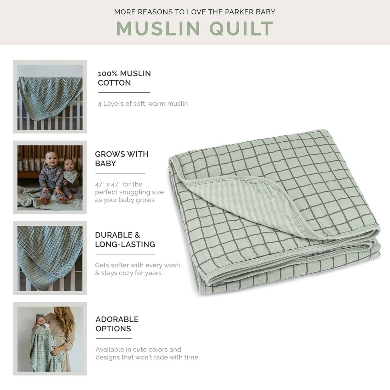 Clay Quilt by Parker Baby Co., product view 3