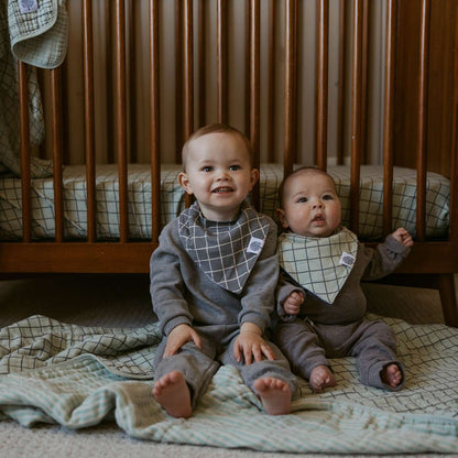 Sage Windowpane Quilt by Parker Baby Co., product view 10
