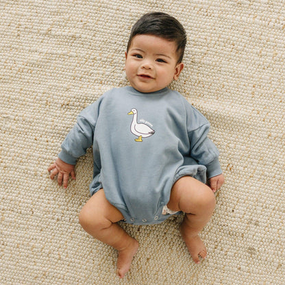 Silly Goose Sweatshirt Romper - more colors by Little Joy Co., product view 9