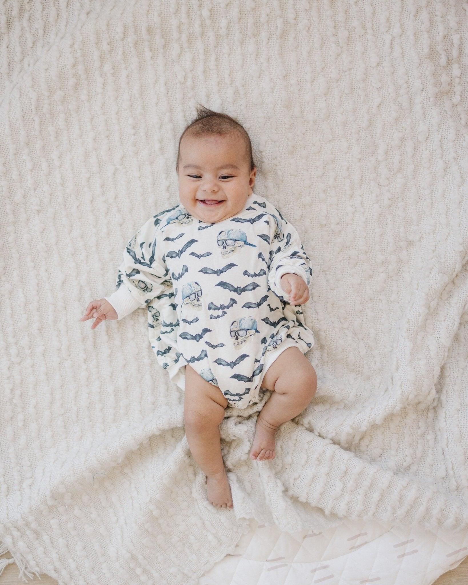 Spooky Bro Bamboo Bubble Romper or Crewneck Sweatshirt by Little Joy Co., product view 10
