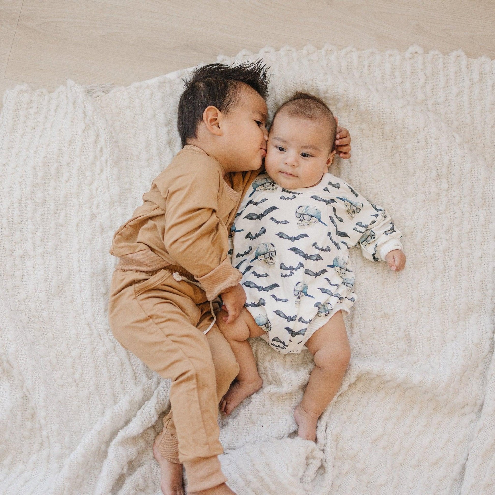 Spooky Bro Bamboo Bubble Romper or Crewneck Sweatshirt by Little Joy Co., product view 12