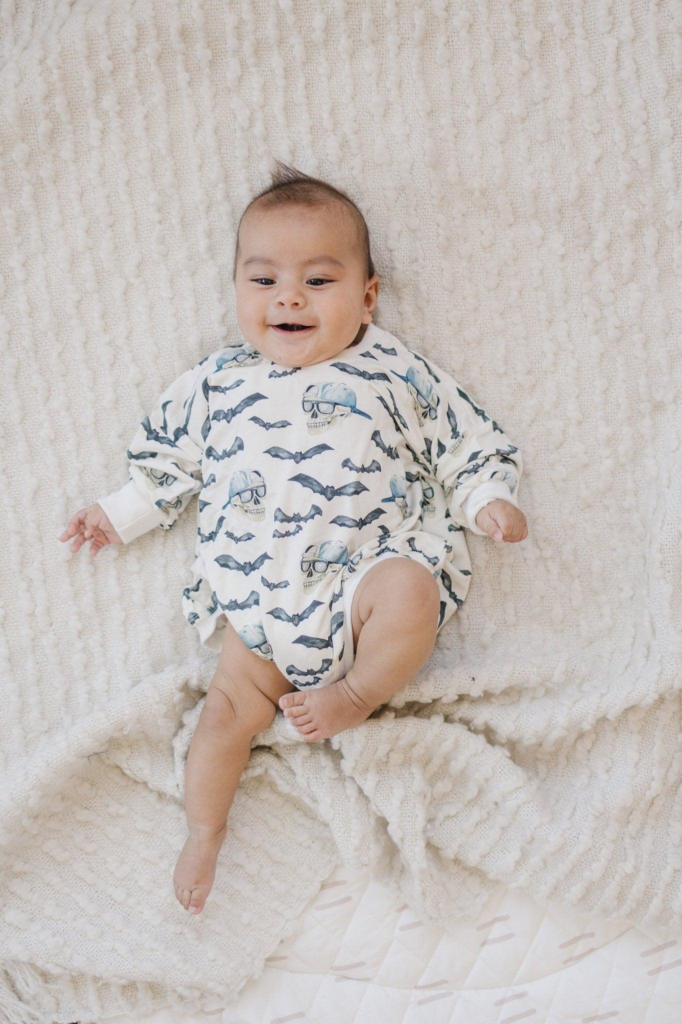Spooky Bro Bamboo Bubble Romper or Crewneck Sweatshirt by Little Joy Co., product view 11
