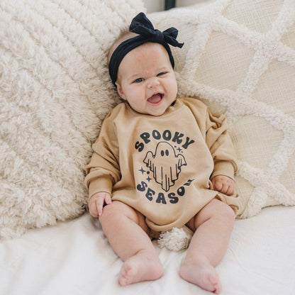 Spooky Season Sweatshirt Romper by Little Joy Co., product view 3