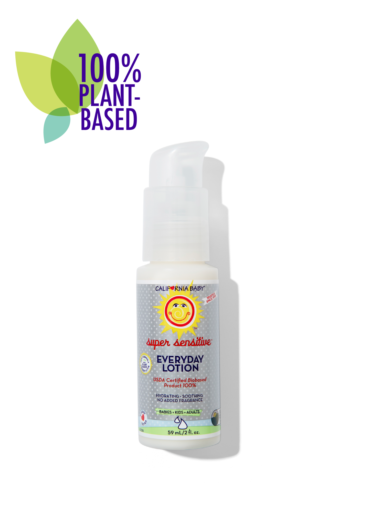 (No Fragrance) Super Sensitive™ Everyday Lotion by California Baby, product view 4