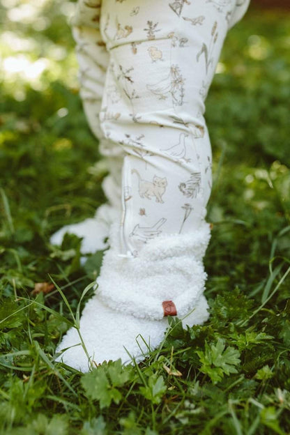 Goumi Stay-On Sherpa Baby Boots – Alabaster