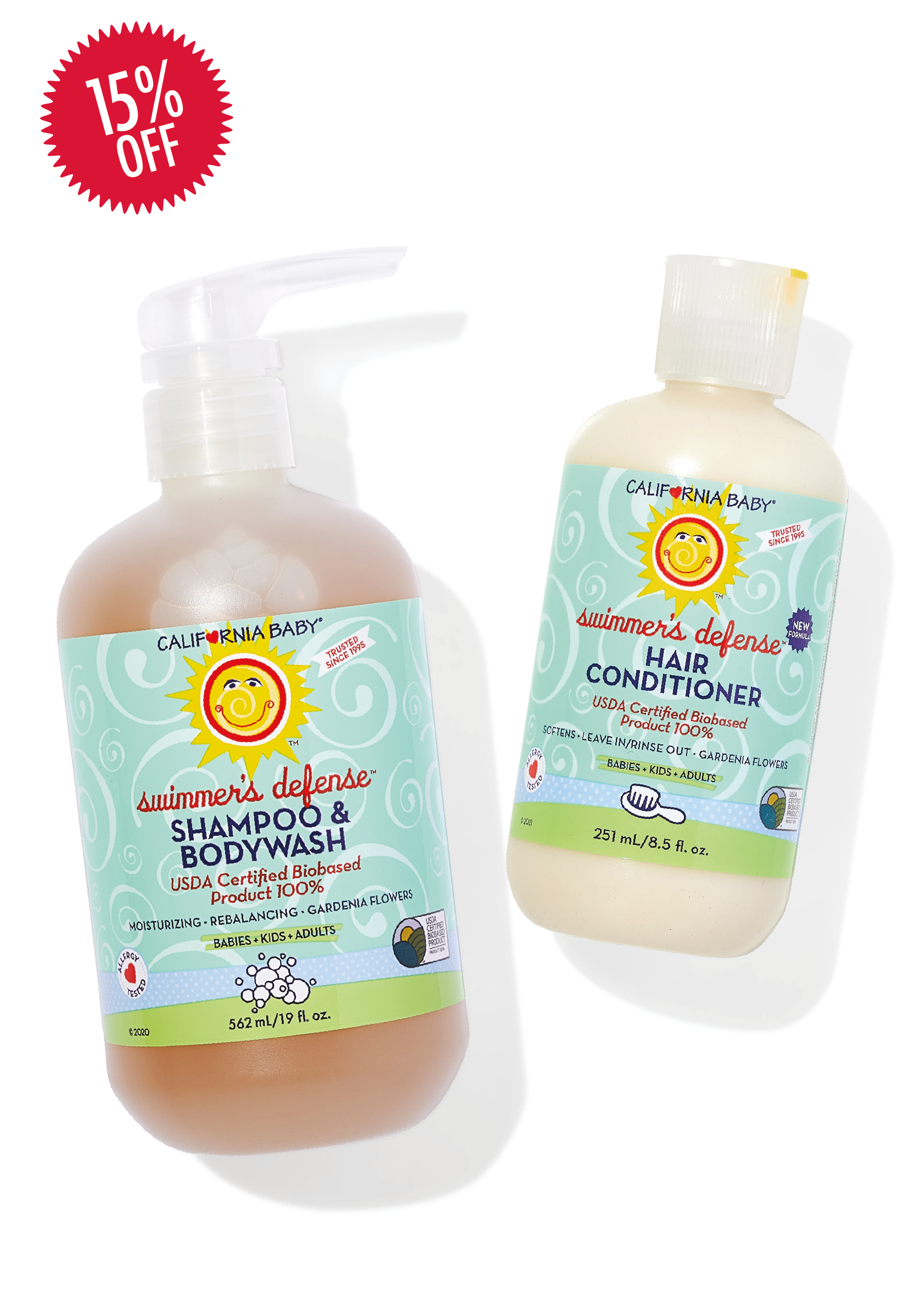 Swimmer's Defense™ Shampoo + Conditioner Bundle by California Baby