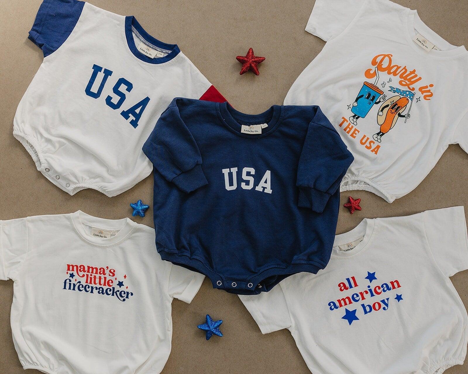 USA Sweatshirt Romper - more colors by Little Joy Co., product view 7