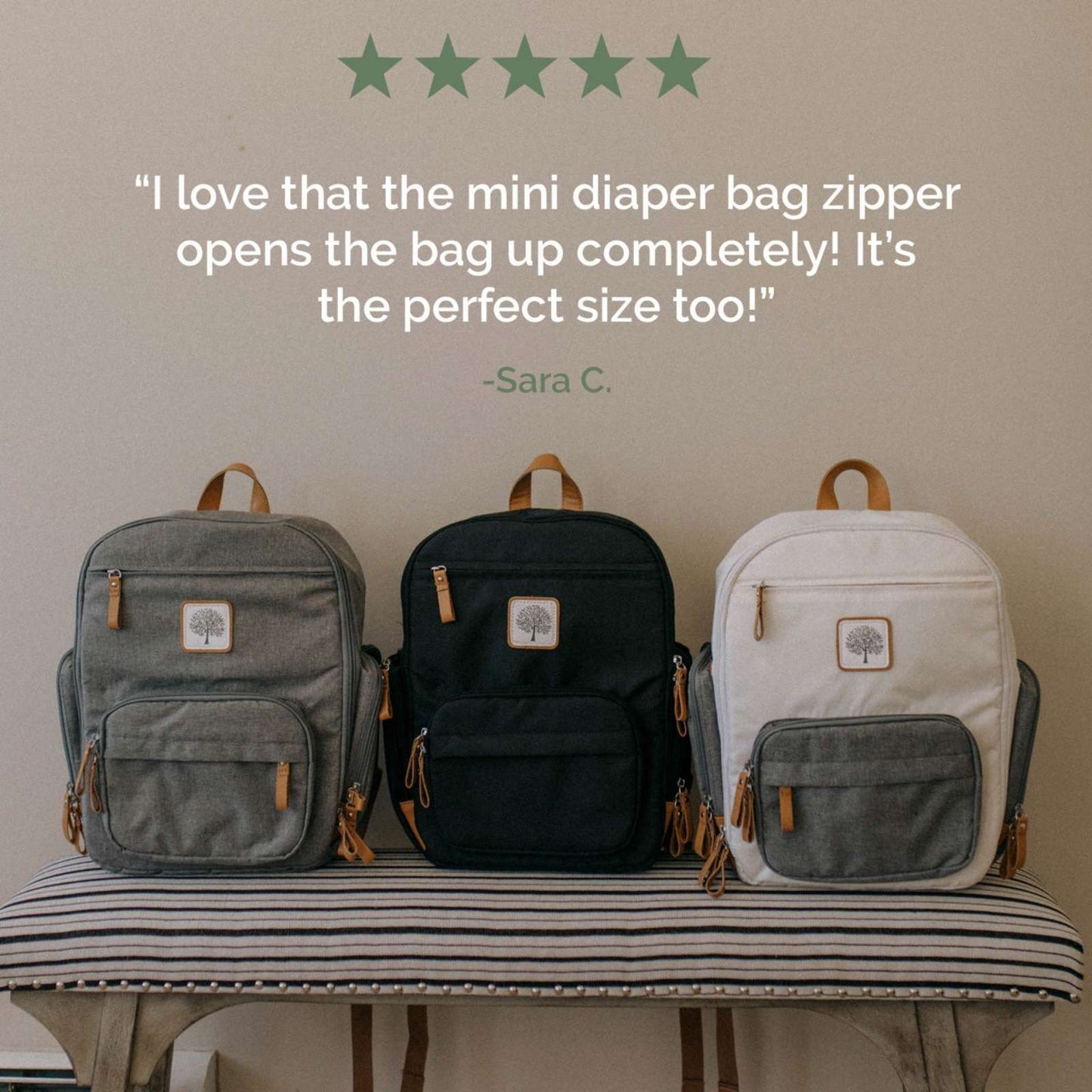 Birch Bag Mini - Diaper Backpack by Parker Baby Co., product view 18