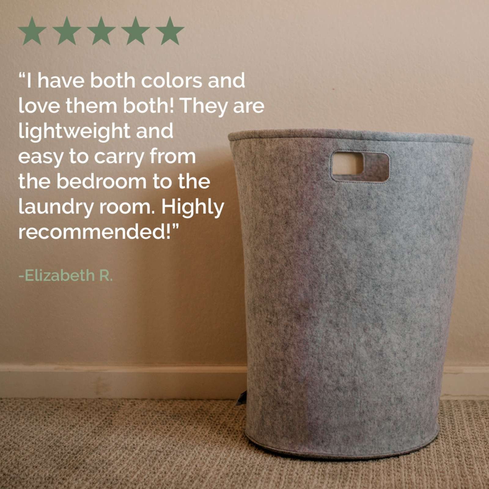 Felt Laundry Hamper by Parker Baby Co., product view 20