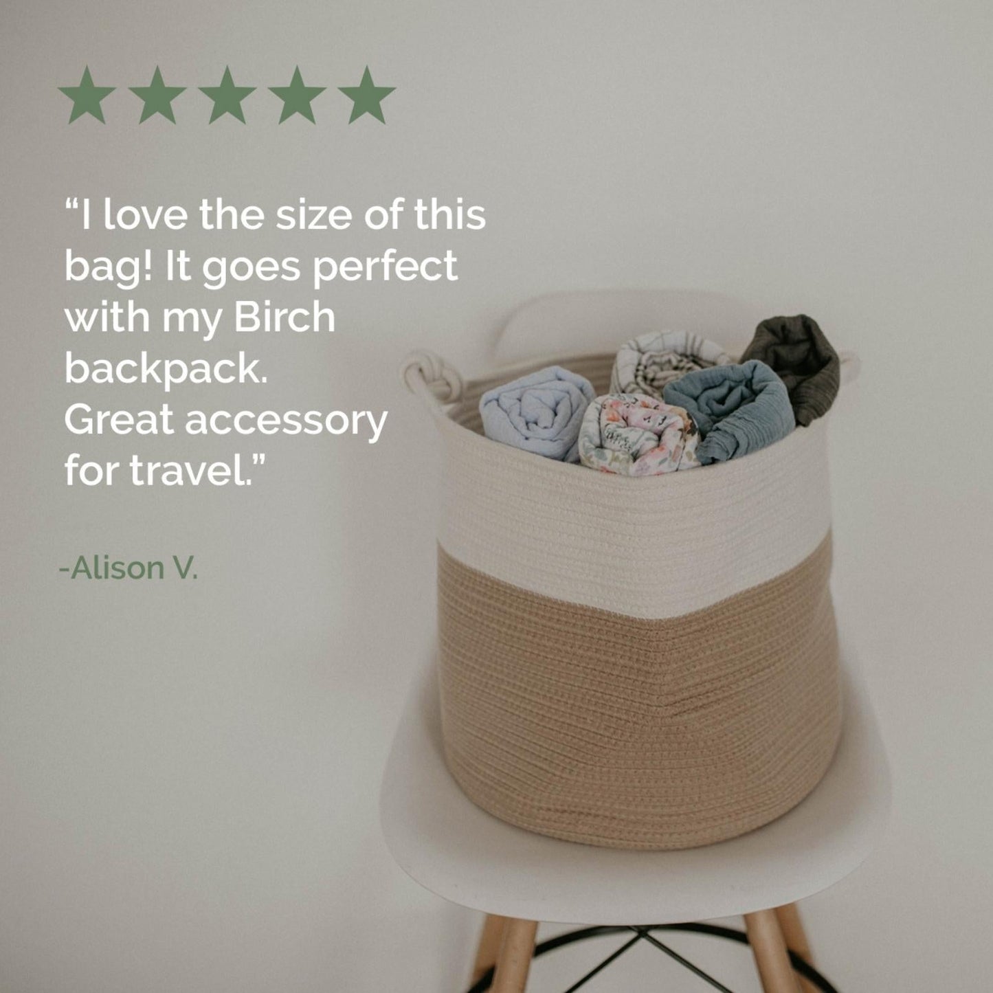 Rope Storage Basket by Parker Baby Co., product view 12