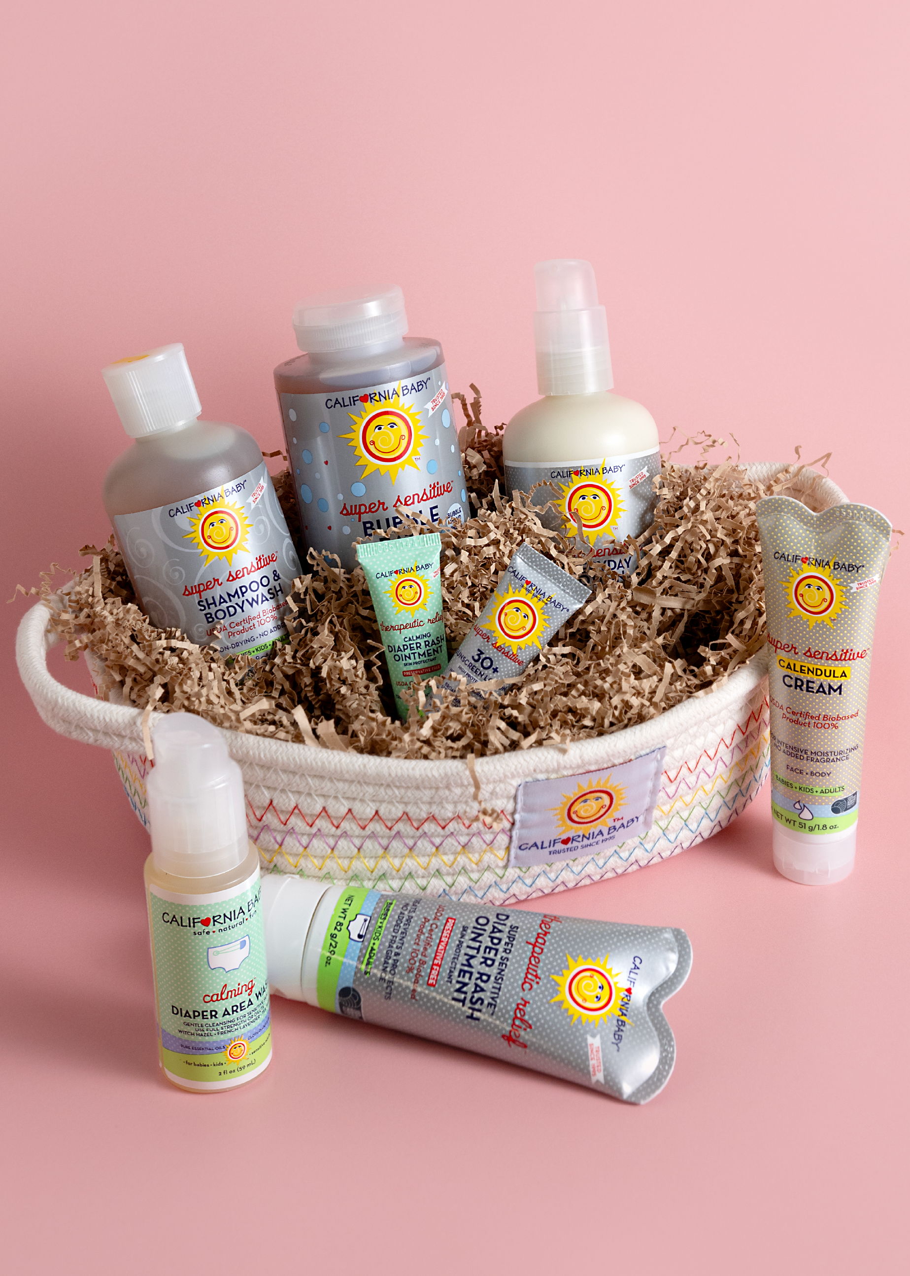 Welcome Baby Gift Basket by California Baby, product view 2