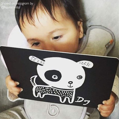 Wee Gallery Black and White Baby Art Cards – 6 Animal Cards